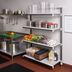Thumbnail image #2 for Cambro Camshelving Elements XTRA 4-Shelf Stationary Add-On Polymer Shelving Unit, 21 x 36 x 64 Inches, Vented and Solid, Speckled Gray