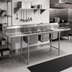 Thumbnail image #2 for Eagle Group 3-Compartment Floor Model Sink with Dual 24-Inch Drainboards, 102-Inch Wide, 430 Stainless Steel