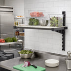 Thumbnail image #3 for Cambro Camshelving® Elevation EWSSKA2430V1580 Wall-Mounted Vented Add-On Shelf Kit, 24 x 30 Inches, Brushed Graphite
