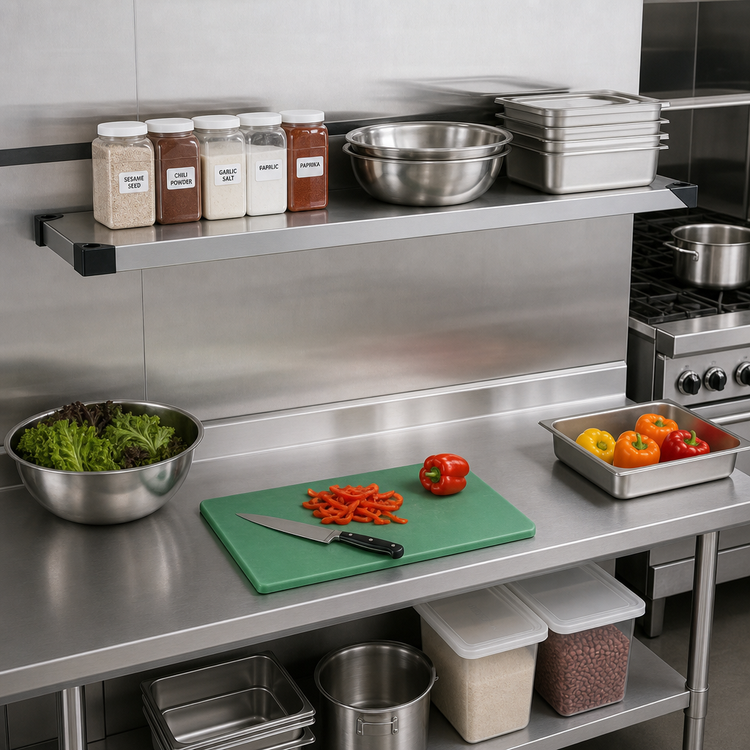 Product image #2 for Quantum 36-Inch W x 14-Inch D 304 Stainless Steel Solid Shelf with Marine Edge