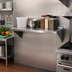 Thumbnail image #2 for BK Resources 24 Inch x 16 Inch T-304 Wall-Mounted Stainless Steel Shelf with 1-1/2 Inch Rear Up-Turn