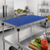 Thumbnail image #2 for QuadPlus Solid Blue Polymer Shelf Mat with Chrome Wire Frame, 42 x 24 Inches