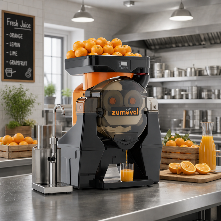Product image #2 for Zumoval Big Basic Countertop Citrus Juice Extractor with Self-Tap, Automatic Feed and Pulp Extractor