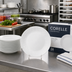 Thumbnail image #2 for Corelle Essentials Woven Design Round Salad Plate, 8-1/2 Inch, White Vitrelle Glass, Case of 24
