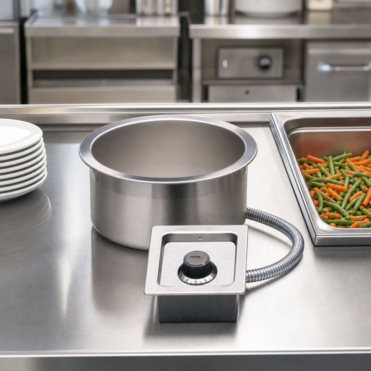 Product image #2 for 11-Quart Round Top-Mount Drop-In Electric Food Warmer with Thermostatic Controls
