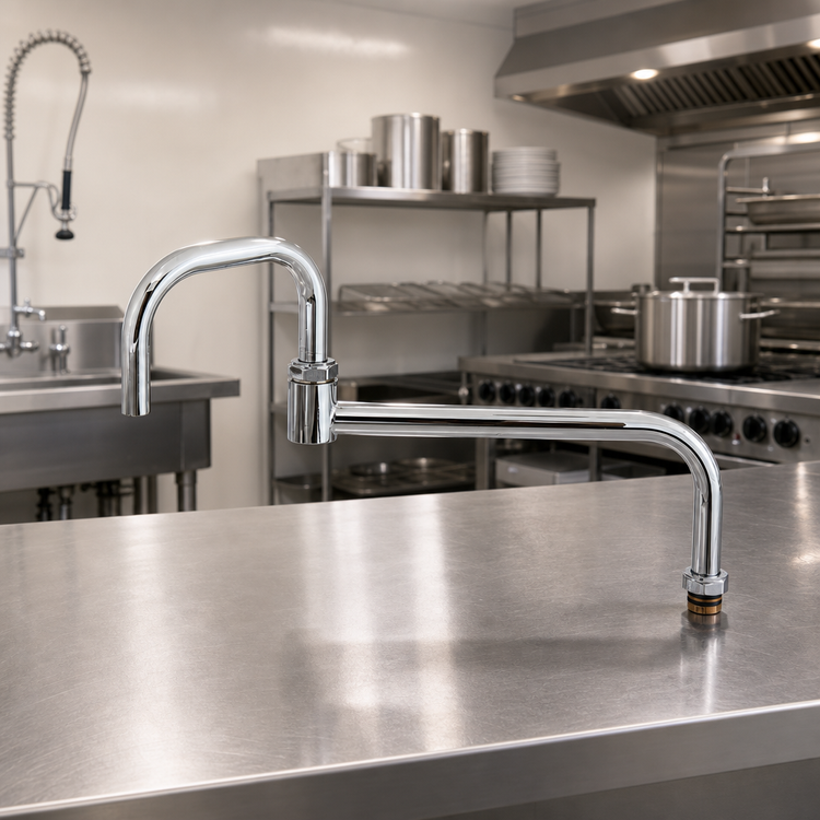 Product image #2 for T&S Brass Big-Flo 18 Inch Swivel Double-Joint Faucet Spout