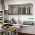 Thumbnail image #2 for Cambro Camshelving Elevation 18 x 48 Inch Wall-Mounted Dry Rack Starter Kit, 28 Slots