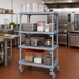 Thumbnail image #2 for Millenia Mobile Polymer Starter Shelving Unit with 4 Open Grid Shelves, 54W x 24D x 86H