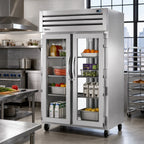 Thumbnail image #2 for True Mfg. - General Foodservice SPEC SERIES STA2RPT-2G-2G-HC Two-Section Pass-Thru Reach-In Refrigerator with Front & Rear Locking Glass Doors