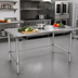 Thumbnail image #2 for John Boos 120-Inch x 48-Inch 16-Gauge 300 Series Stainless Steel Work Table with Stallion Safety Edge