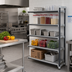 Thumbnail image #2 for Cambro Camshelving Elements XTRA 5-Tier Vented Stationary Add-On Shelving Unit, 24-Inch Wide x 21-Inch Deep x 64-Inch High, Speckled Gray