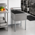 Thumbnail image #2 for Eagle Group One-Compartment Utility Sink, 24 x 24 x 13-3/8-Inch Bowl, 16-Gauge 304 Stainless Steel, No Drainboards
