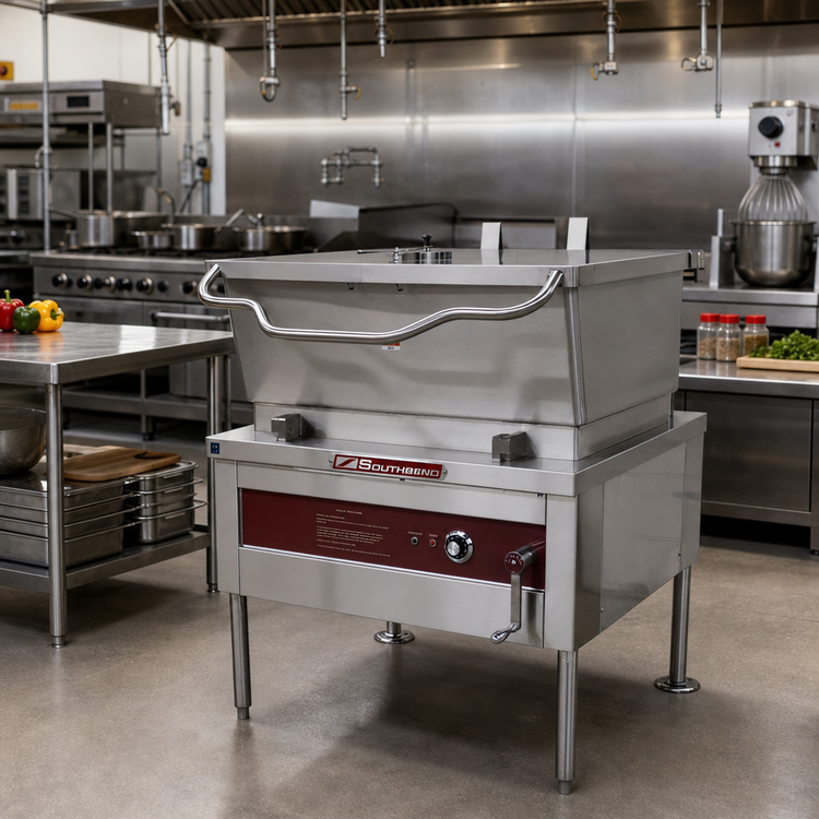 Product image #2 for Southbend Steam BGLM-40N Narrow 40-Gallon Gas Tilting Skillet with Manual Tilt