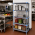 Thumbnail image #2 for Quantum Millenia All-Polymer 4-Shelf Shelving Unit with Dunnage Stand, 60W x 21D x 74H, Gray