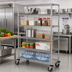 Thumbnail image #2 for Quantum 60 Inch W x 24 Inch D x 80 Inch H Mobile Wire Shelving Cart with 5 Shelves, Chrome Plated Finish