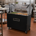 Thumbnail image #2 for Portable Electric Hot Food Buffet Table with 3 Stainless Steel Wells, Double-Sided Sneeze Guard, and Enclosed Base