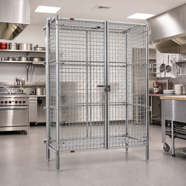 Product image #2 for Eagle QuadTruss Stationary Stainless Steel Security Cage with Dual Locking Doors