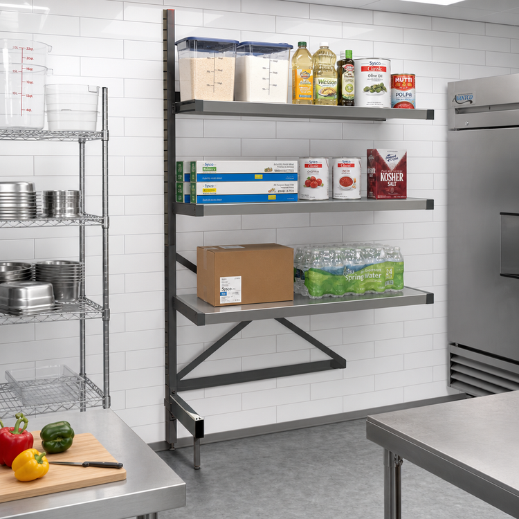 Product image #2 for Metro SmartLever Cantilevered Shelving Add-On Kit for 48 x 18 Inch Shelves