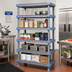Thumbnail image #2 for Quantum Millenia 5-Shelf Polymer Shelving Starter Unit with Dunnage Stand, 54W x 18D x 86H