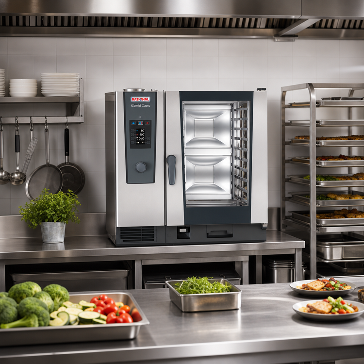 Product image #2 for RATIONAL iCombi Classic 10-Full Size Liquid Propane Countertop Combi Oven, 208/240V, 1-Phase