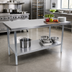 Thumbnail image #2 for John Boos Stallion Economy Stainless Steel Work Table, 84