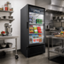 Thumbnail image #2 for Omcan Elite Series 8.9 Cu. Ft. One-Section Reach-In Glass Door Refrigerated Display Merchandiser