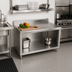 Thumbnail image #2 for John Boos 36 Inch x 30 Inch 16 Gauge Stainless Steel Work Table with Open Front Cabinet Base and 5 Inch Backsplash