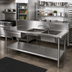 Thumbnail image #2 for John Boos 72-Inch 2-Compartment Stainless Steel Prep Table Sink Unit with Right-End Sinks