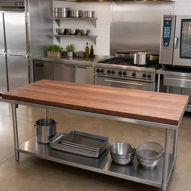 Product image #2 for Boos Block American Black Walnut Edge Grain Kitchen Countertop, 120 x 48 x 1-3/4 Inches