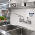 Thumbnail image #2 for T&S Brass B-0231-BST Wall-Mount Sink Mixing Faucet with 12-Inch Swing Nozzle, 8-Inch Centers