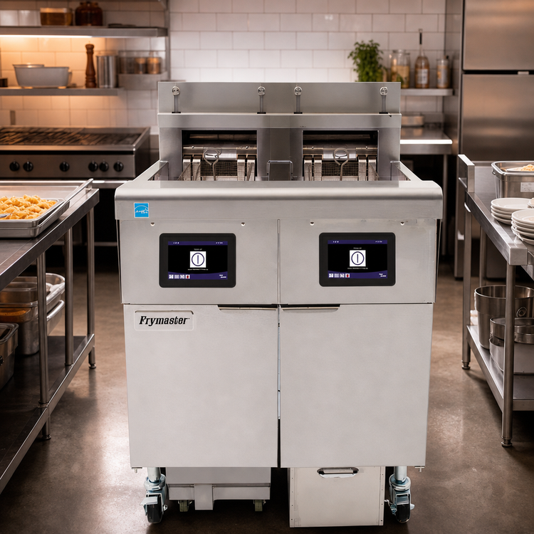 Product image #2 for Frymaster FilterQuick Oil Conserving 2-Station Electric Fryer Battery with (2) 30-lb Frypots and FQ4000 Easy Touch Controller