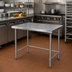 Thumbnail image #2 for BK Resources Stainless Steel Flat Top Open Base Work Table, 48