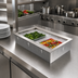 Thumbnail image #2 for Vollrath Short Sided Non-Refrigerated 2-Pan Cold Drop-In Food Well