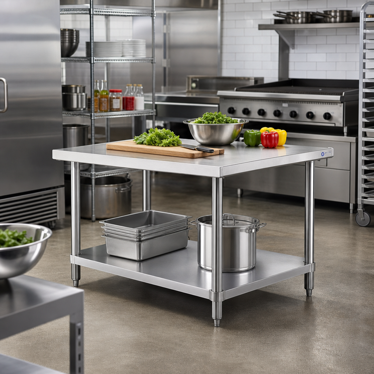 Product image #2 for 30 x 60 x 34-Inch Stainless Steel Work Table with Undershelf