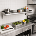 Thumbnail image #2 for Eagle Snap-n-Slide 72-Inch x 15-Inch Wall-Mounted Shelf, Rolled Front Edge, 16/304 Stainless Steel