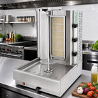 Thumbnail image #2 for Eurodib USA Visvardis DG6AN Gas Vertical Broiler Gyro Machine, 66-100 lb. Capacity, Stainless Steel, 110V Enclosed Spit Motor