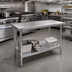 Thumbnail image #2 for Eagle Spec-Master Marine Series 48-Inch x 30-Inch Flat Top Stainless Steel Work Table with Adjustable Galvanized Undershelf
