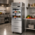 Thumbnail image #2 for Turbo Air PRO Series One-Section Reach-In Refrigerator with Glass Half Door and 2 Drawers