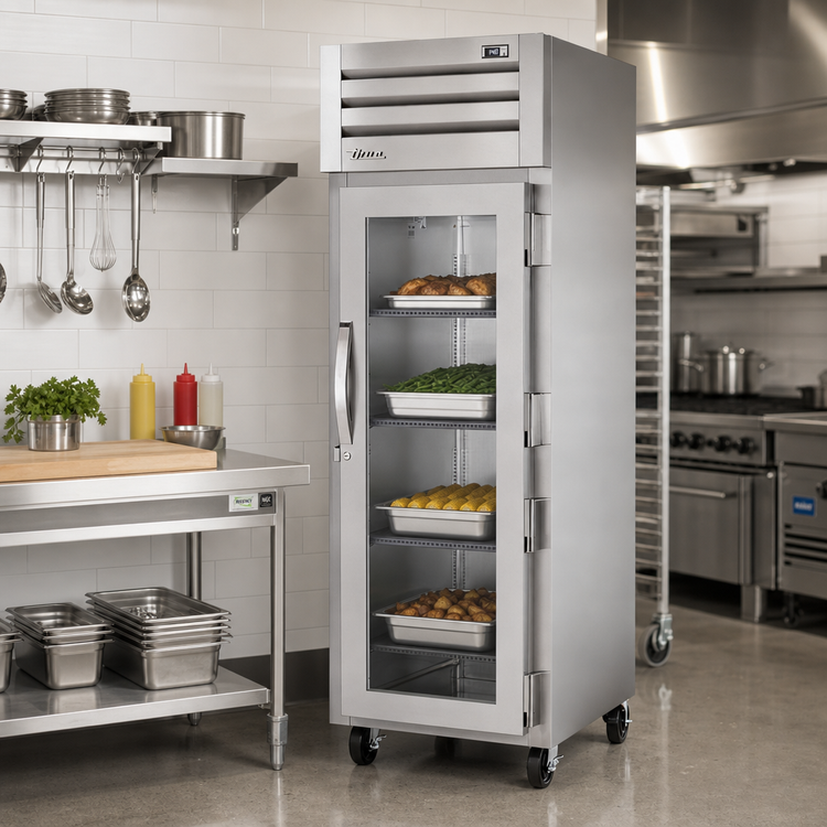 Product image #2 for True Spec Series Reach-In Heated Holding Cabinet, 1-Section, Locking Glass Door, Stainless Steel