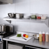 Thumbnail image #2 for Turbo Air 60-Inch Wall-Mounted 304 Stainless Steel Shelf with 2-Inch Rear Up-Turn