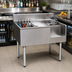 Thumbnail image #2 for Eagle Group 2200 Series Underbar Ice Bin/Cocktail Station with Left 8-Bottle Well, Center Ice Bin, and Right Blender Recess