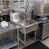 Thumbnail image #2 for BK Resources 26-Inch Left-to-Right Soiled Dish Table with 20 x 20 x 8-Inch Pre-Rinse Sink and 10-Inch Backsplash