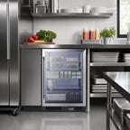 Thumbnail image #2 for Summit Commercial SCF475 24-Inch Undercounter Commercial Freezer, 5.14 Cu. Ft., Triple-Pane Glass Door, Frost-Free, Reversible Door