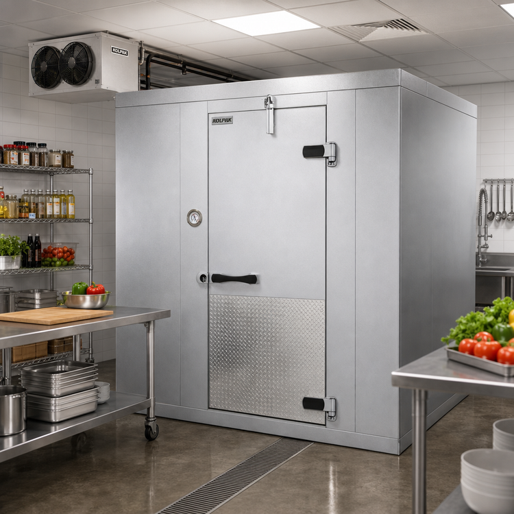 Product image #2 for Kolpak Kold-Front 12' x 6' x 7'6" Floorless Indoor Walk-In Cooler with Remote Refrigeration