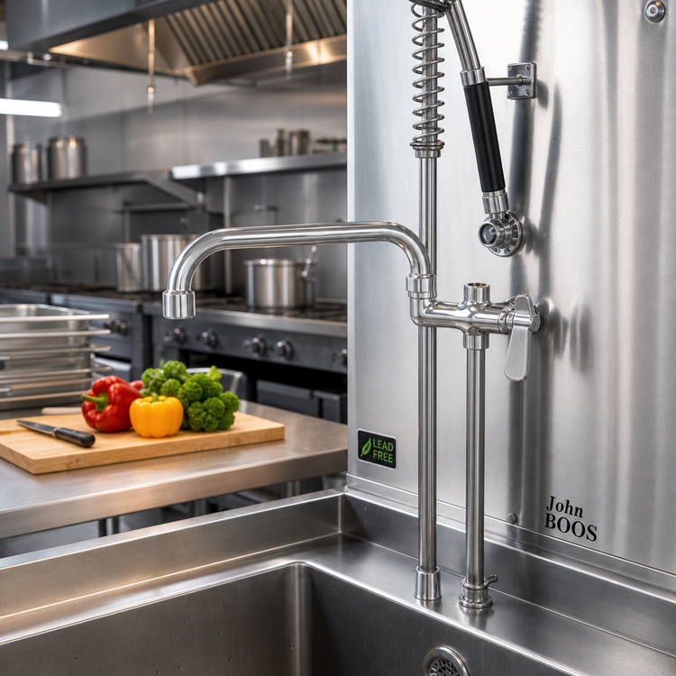 Product image #2 for John Boos Lead-Free 12-Inch Swing Spout Add-On Faucet for Pre-Rinse Units