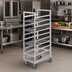 Thumbnail image #2 for Channel 36-Inch High Stainless Steel Single-Section Cafeteria Tray Rack for 14 x 18 Trays, End Load, 10-Tray Capacity