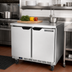 Thumbnail image #2 for Beverage-Air 36-Inch Two-Section Worktop Refrigerator with Flat Top and Solid Doors