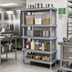 Thumbnail image #2 for Quantum Millenia 5-Shelf Polymer Shelving Unit with Dunnage Stand, 60 x 21 x 62 Inches