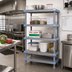 Thumbnail image #2 for Quantum Millenia 5-Shelf Polymer Shelving Unit with Dunnage Stand, 60 x 21 x 62 Inches