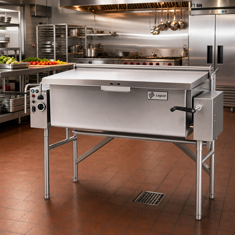 Product image #2 for Legion Classic 19-Gallon Electric Floor-Mounted Manual Tilting Skillet